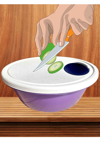 Hazneli Kesim Panosu Salata Kase