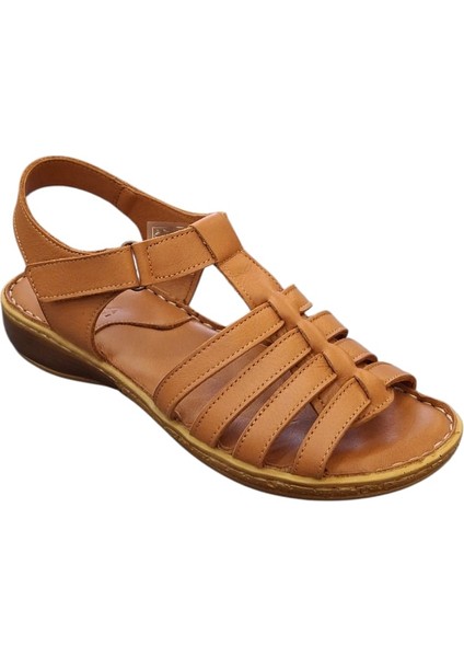 014 Hakiki Deri Kadın Sandalet