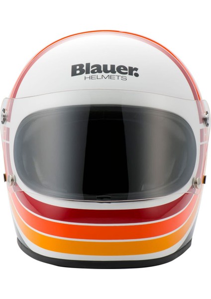 Blauer 80S 06 Kapalı Retro Motosiklet Kaskı Beyaz Siyah modelleri