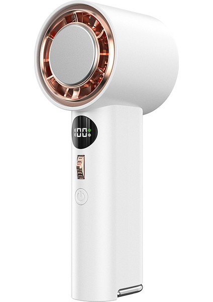 WI-FS016 Dijital LED Göstergeli Soğutucu El Fanı Beyaz