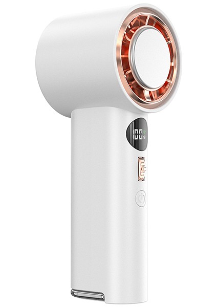 WI-FS016 Dijital LED Göstergeli Soğutucu El Fanı Beyaz fırsatları