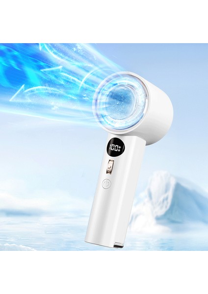 WI-FS016 Dijital LED Göstergeli Soğutucu El Fanı Beyaz indirimleri