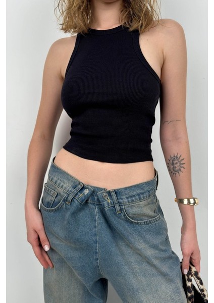 Halter Yaka Kolsuz Bluz modelleri