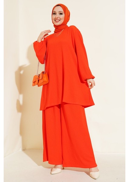 Turuncu Tunik Pantolon Alt Üst Takım 6663
