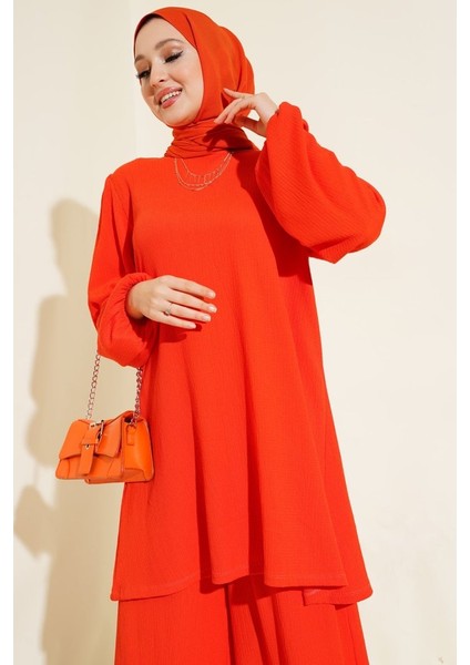 Turuncu Tunik Pantolon Alt Üst Takım 6663 fiyatları