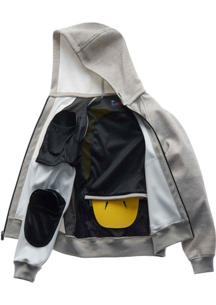 Blauer Easy Men Open Hoody Korumalı Motosiklet Montu Gri Mavi fırsatları