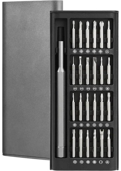 24 Parça Saatçi Pc Telefon Gözlük Mıknatıslı Tornavida Seti Özel Kutulu Aliminyum Sap