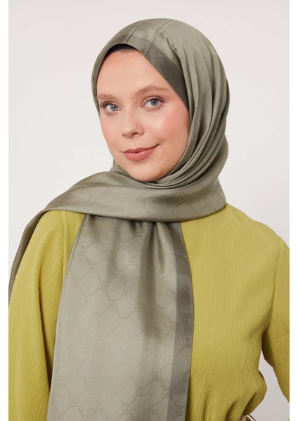 A.haki Petek Desen Monogram Ipek Şal fiyatları