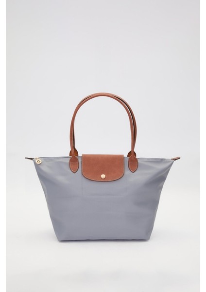 A.mavi Deri Askılı Tote Omuz Çantası