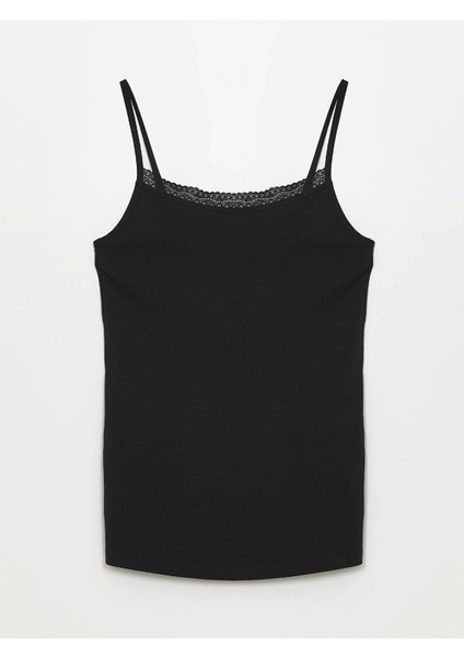 Lcw Dream Siyah U Yaka Düz Askılı Kadın Atlet indirimleri