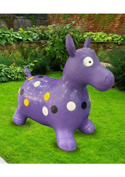 Şişme Zıp Zıp & Jimlastik Hayvanı Eşek (Mor)