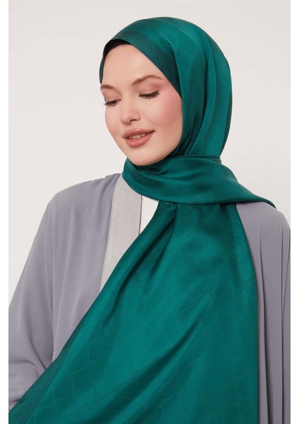 Benetton Petek Desen Monogram Ipek Şal