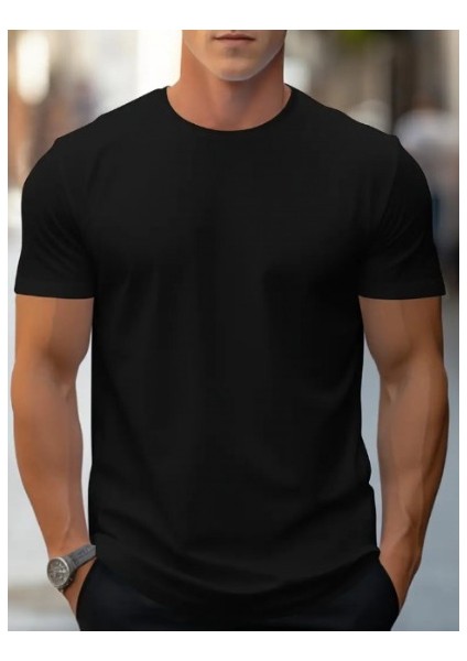 Erkek Kısa Kollu Bisiklet Yaka Iki Iplik Bluz modelleri