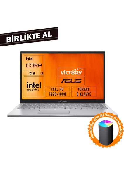 Vivobook 15 I3-1315U 16GB 512GB SSD 15.6" Fhd W11P + Hava Nemlendirici X1504VA-NJ2379 041