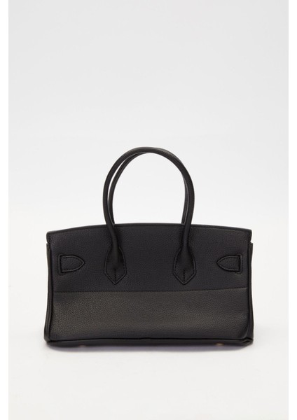 Siyah Aksesuar Detay Bölmeli El Çantası fırsatları