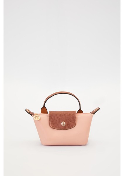 Pembe Deri Kapak Detaylı El Çantası