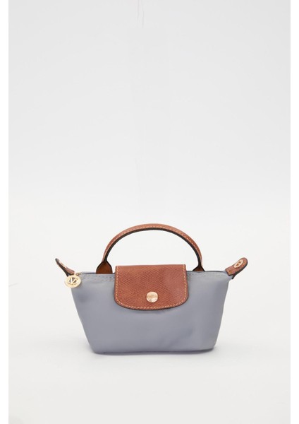 A.mavi Deri Kapak Detaylı El Çantası