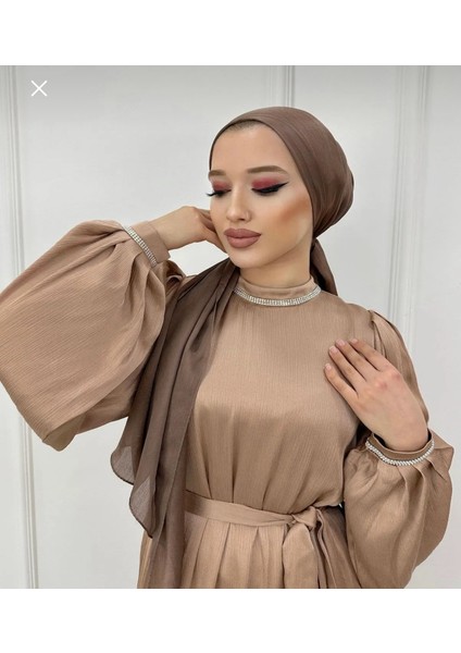 Taş Detaylı Balon Kol Elbise Günlük-Gece fiyatları