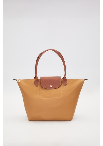 Gold Deri Askılı Tote Omuz Çantası