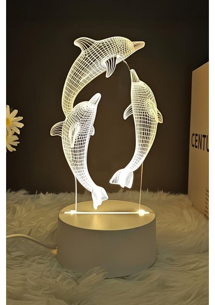 Yunus Şekilli Dekoratif Masa Lambası