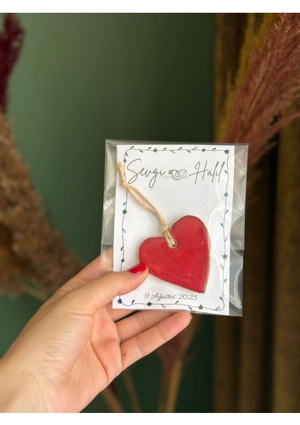 El Yapımı Seramik Kalp 10 Adet Kına, Söz, Nişan, Düğün Hediyelik fiyatları