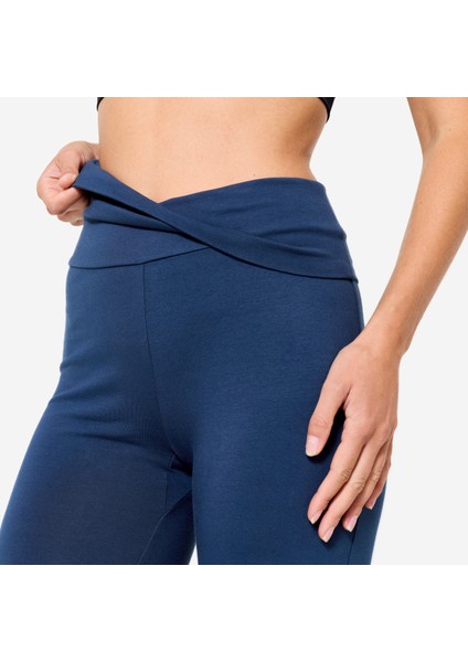 Kimjaly Kadın Yüksek Belli Yoga Taytı - Lacivert modelleri