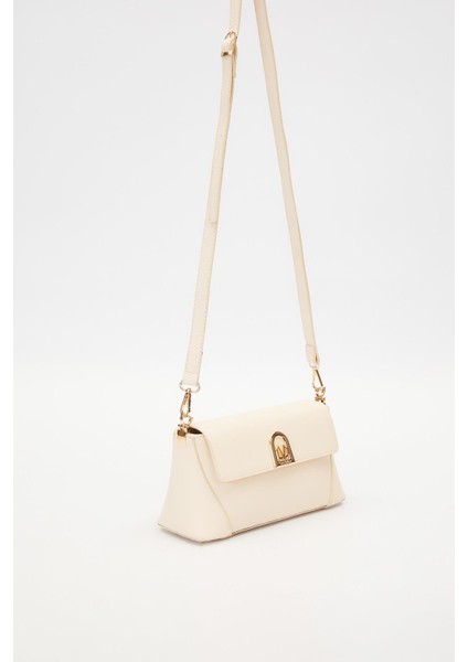 Krem Logo Detay Omuz Çantası fiyatları