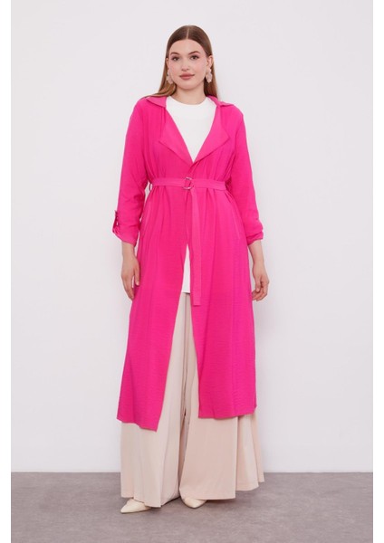 Fuşya Omzu Apoletli Kap