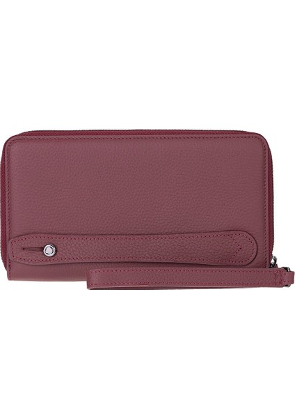 Aristo Hakiki Deri, El Yapımı, Telefon Bölmeli, Erkek El Çantası, Bordo