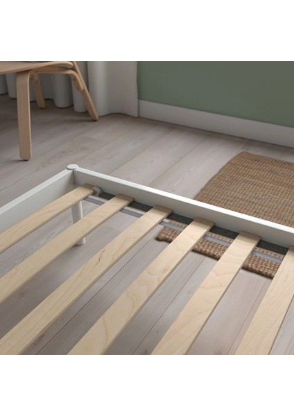 Kleppstad Karyola 140 x 200 CM Çift Kişilik Beyaz Bej Metal Çerçeve Yıkanabilir Başlık Kılıfı modelleri