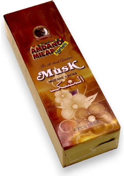 Amdano Milap Tütsü Misk (Musk) 20 Çubuk 6 Lı Kutu