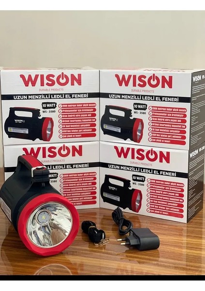 WS-3580 Uzun Menzilli LED El Feneri 20SAAT Çalışma Süresi 10WATT modelleri