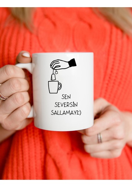 Sen Seversin Sallamayı Temalı Kupa Bardak 300ML