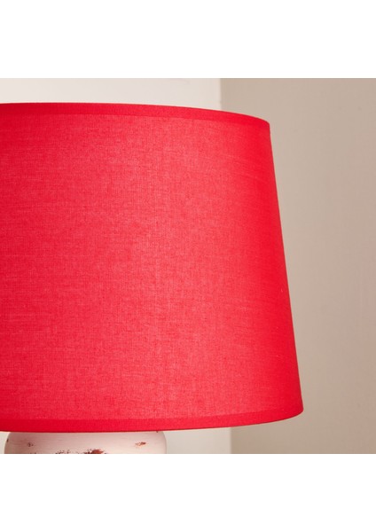 Lighting Apollon Eskitme Büyük Abajur - Kırmızı / Krem - 60 cm modelleri