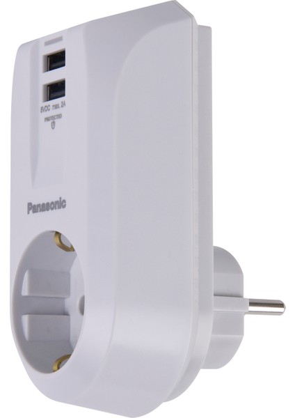 Tekli 5V/2A Çift USB Çıkışlı Emniyet Kepenkli Çocuk Korumalı Priz