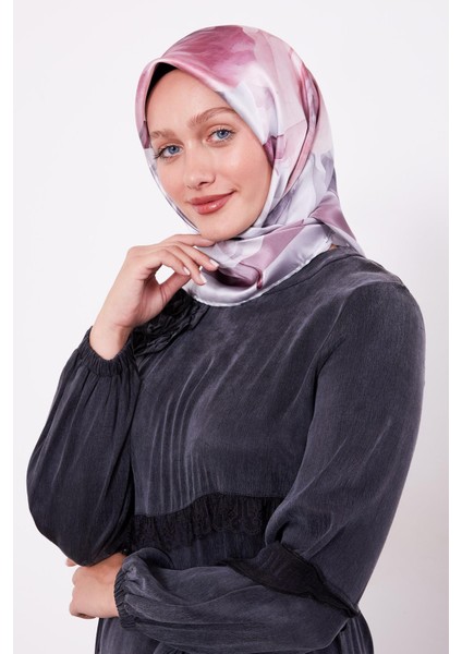 Gümüş Soft Çiçek Desen Sura Ipek Eşarp fiyatları