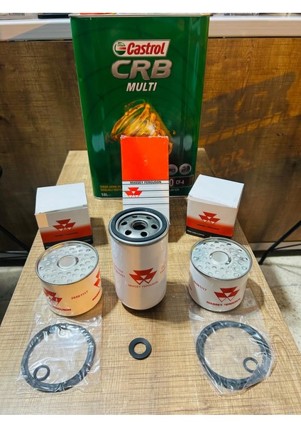 Massey Ferguson Uyumlu 135-148-240 Yağ ve Filitre Bakım Seti Montaj Logolu