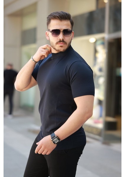 Erkek Yarım Balıkçı Yaka Kısa Kollu Tişört fiyatları