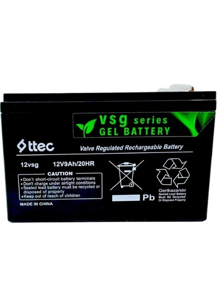 12 Volt 9A Akü -12V 9 Ah Bakımsız Jel Akü 2025 Üretim indirimleri