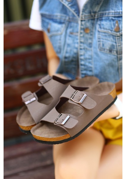 Bernishoes Rıno Kahverengi Nubuk Terlik modelleri