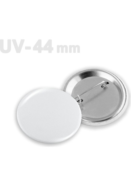 44 mm Uv Baskıya Uygun Buton Rozet VG44UVBR