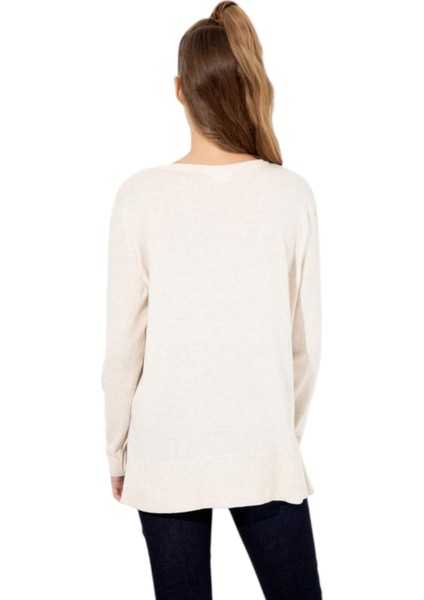 Kadın Basic V Yaka Kazak modelleri