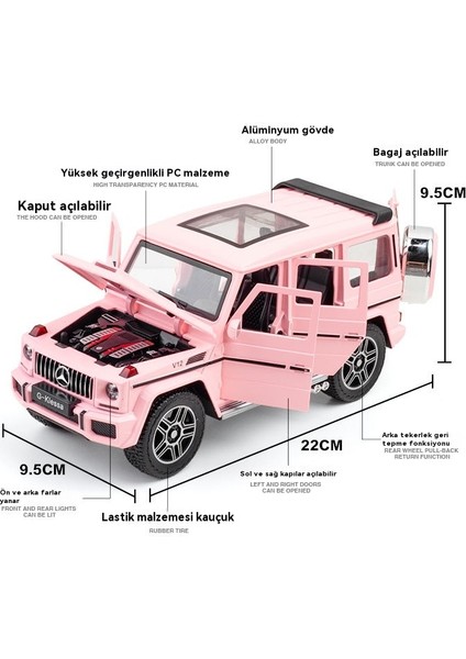 1:24 Mercedes-Benz G63 Alaşım Araba Modeli Arazi Aracı Süsü (Yurt Dışından) indirimleri