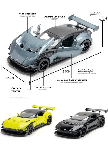 1:32 Aston Martin Vulcan Alaşımlı Araba Model Seti (Yurt Dışından) fırsatları