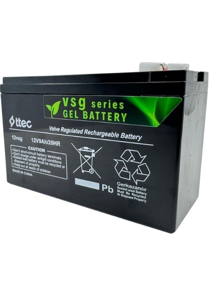 Pilsan Akülü Araba Için 12V 9AH Jel Tip Akü Uzun Ömürlü