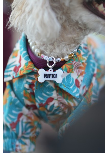 Nfc Akıllı Künye – Kemik Desenli – Isimli Model – Kişiye Özel – Kedi & Köpek