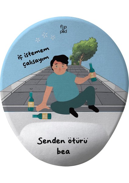 Senden Ötürü Bilek Destekli Mousepad