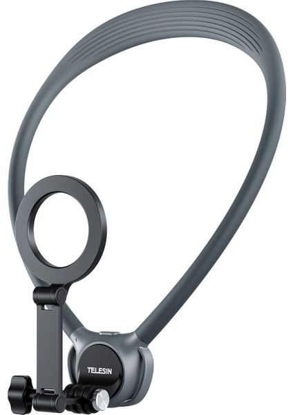 Aksiyon Kamera ve Manyetik Telefonlar Ile Uyumlu Boyun Askısı - Gri (2in1)