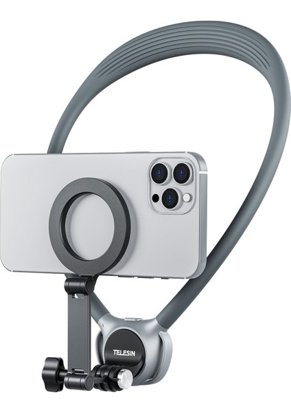 Aksiyon Kamera ve Manyetik Telefonlar Ile Uyumlu Boyun Askısı - Gri (2in1) modelleri