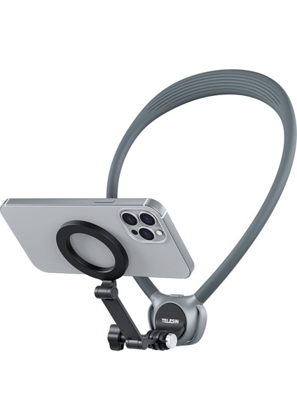 Aksiyon Kamera ve Manyetik Telefonlar Ile Uyumlu Boyun Askısı - Gri (2in1) fırsatları